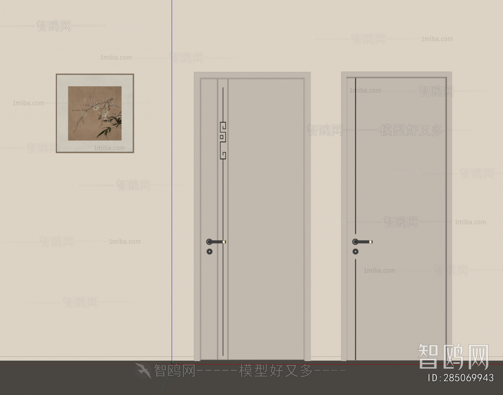 New Chinese Style Single Door