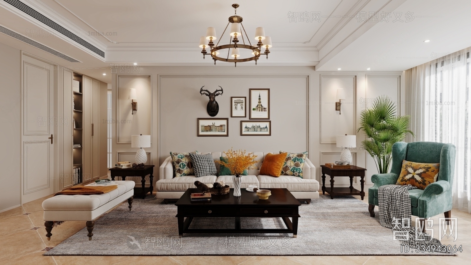 American Style A Living Room