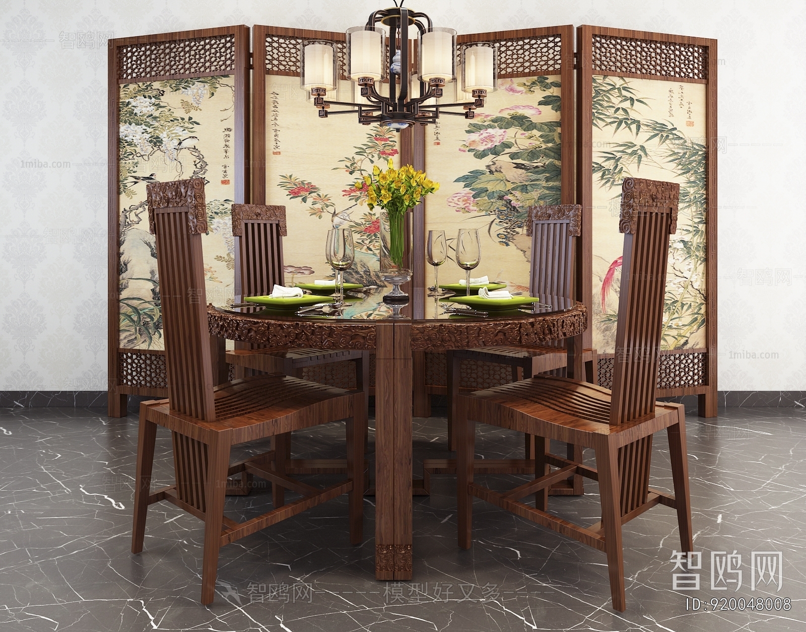 Chinese Style Dining Table And Chairs