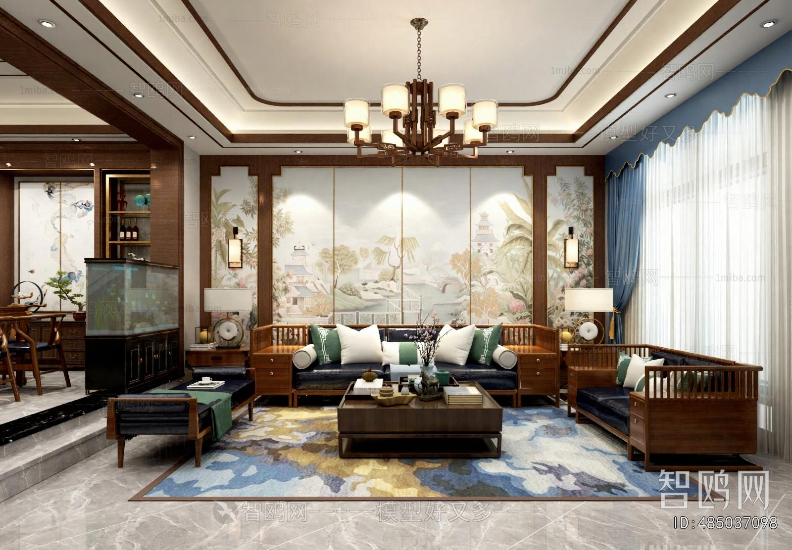 New Chinese Style A Living Room