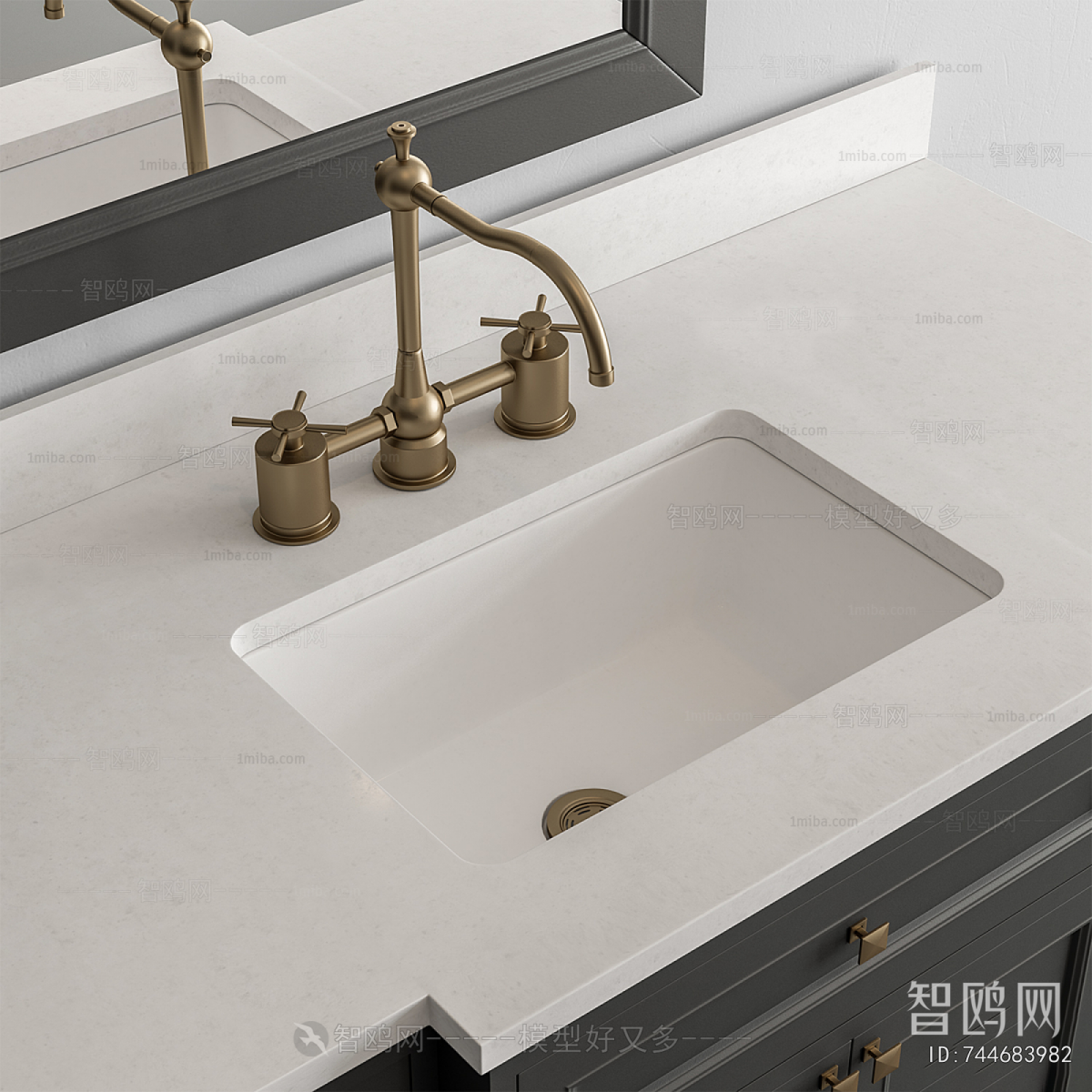 Simple European Style Bathroom Cabinet