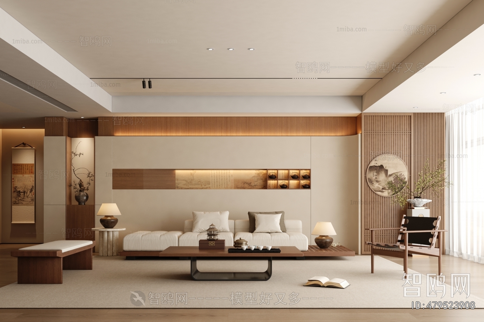 New Chinese Style A Living Room