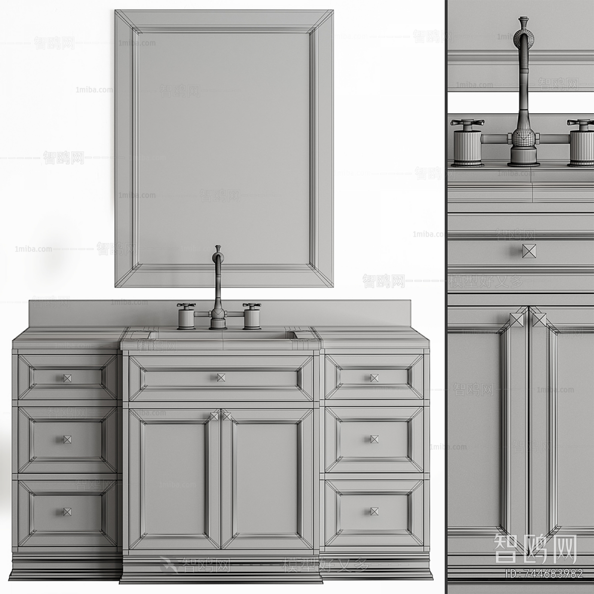 Simple European Style Bathroom Cabinet