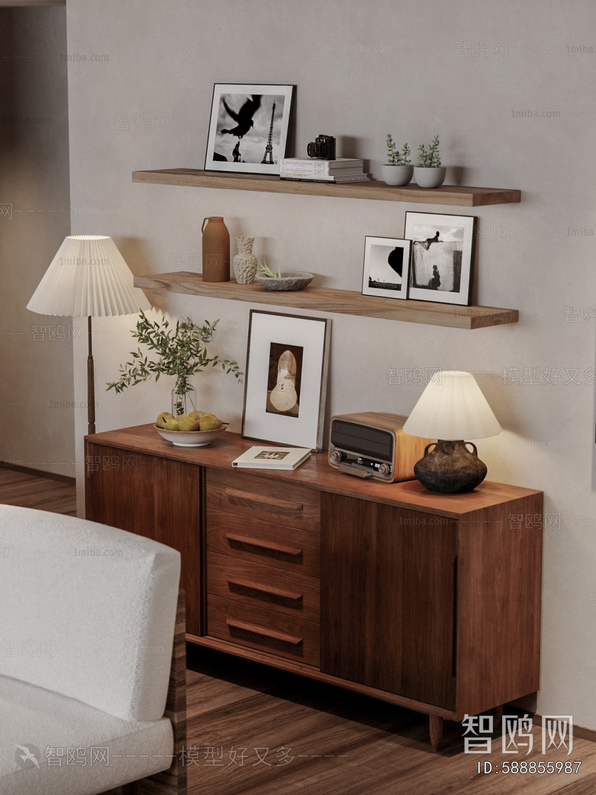 Wabi-sabi Style Entrance Cabinet
