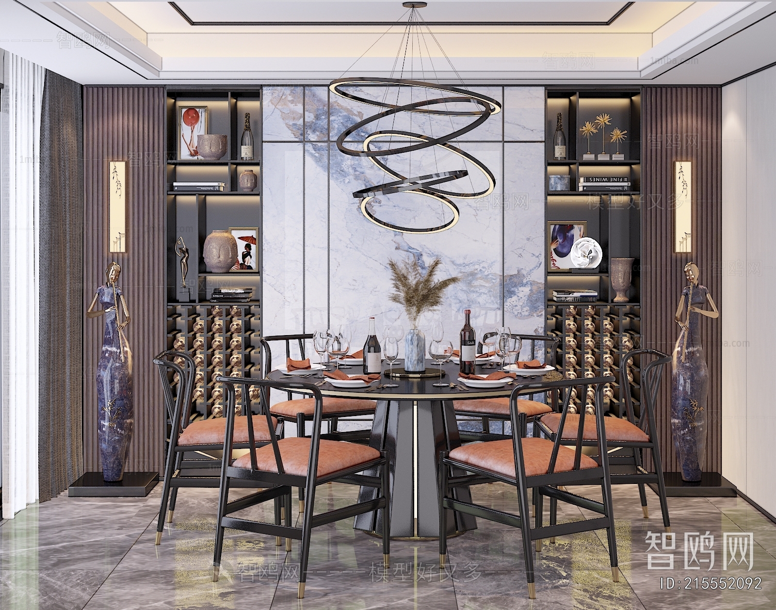 New Chinese Style Dining Room