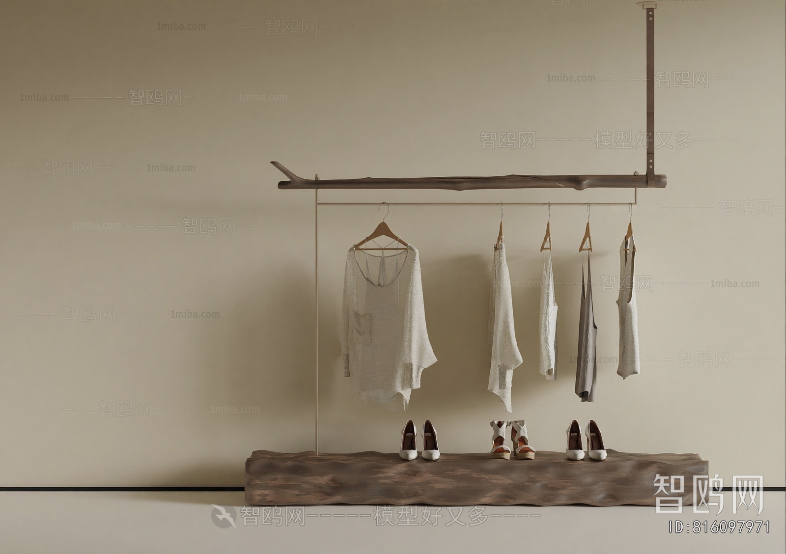 Wabi-sabi Style Coat Hanger
