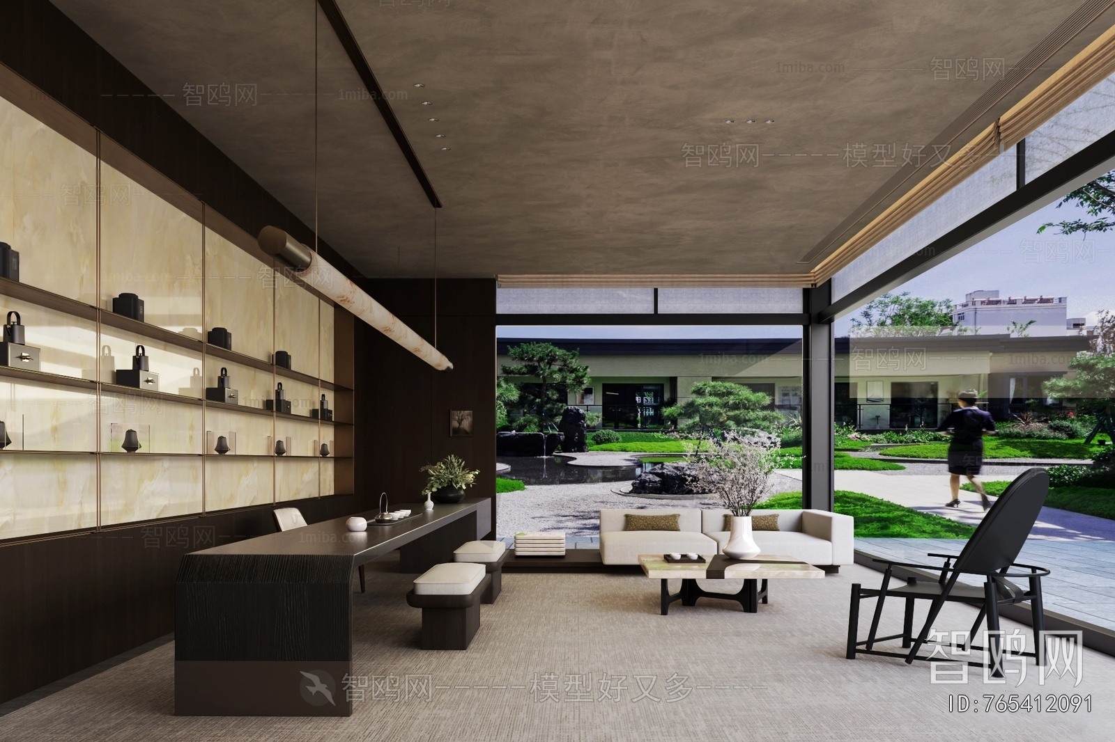 New Chinese Style Real Estate Sales Office