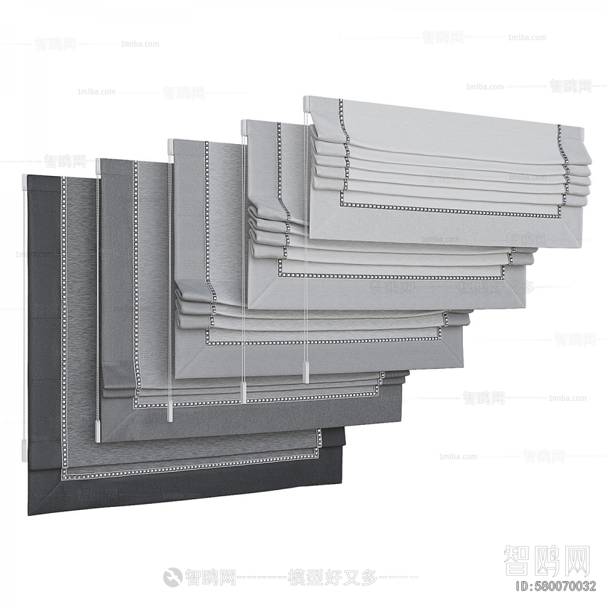 New Chinese Style Roman Curtain