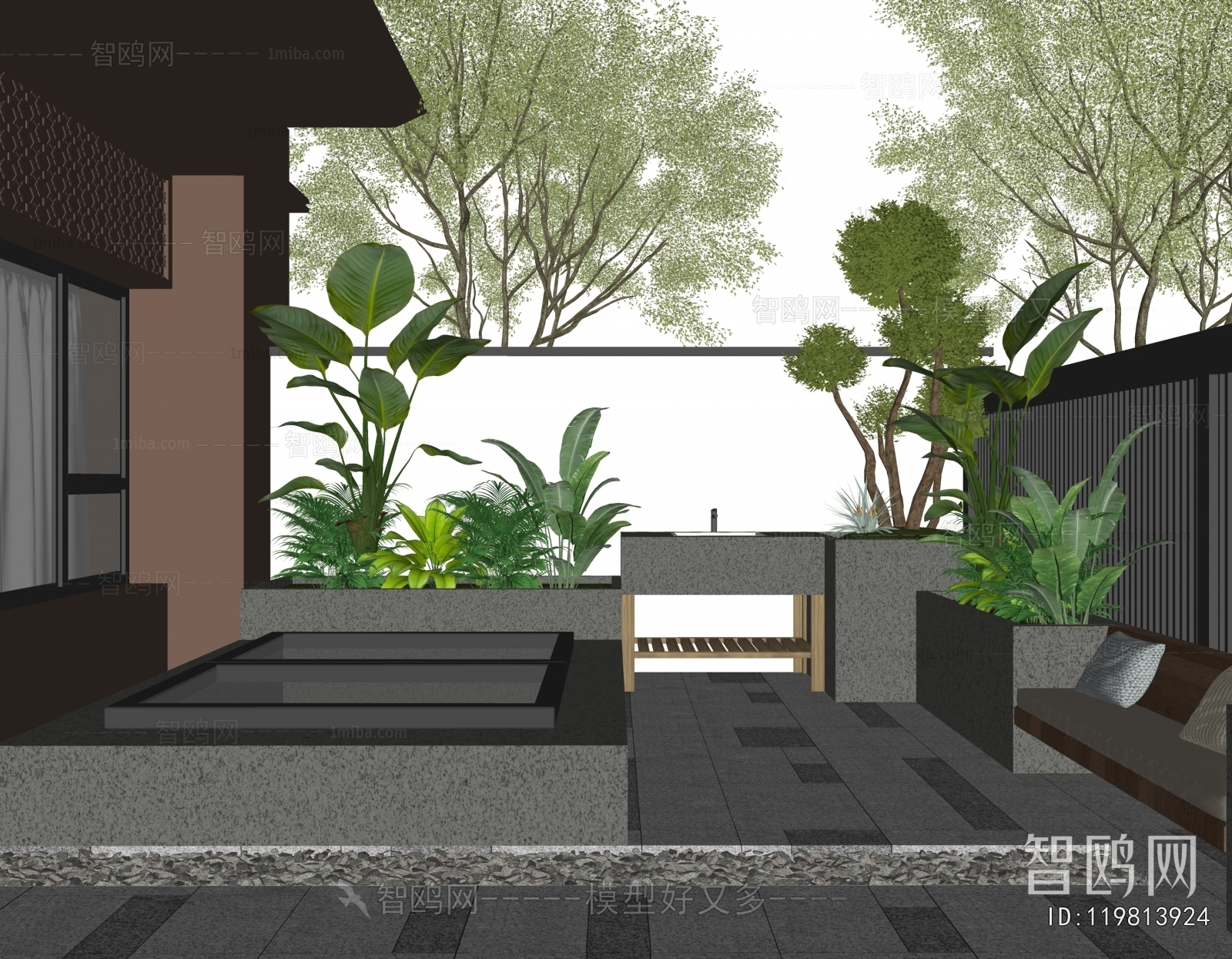 Modern Courtyard/landscape