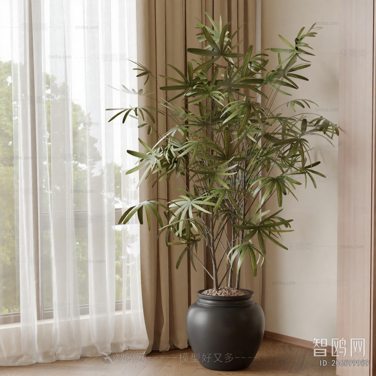 Modern Ground Green Plant Potted Plants