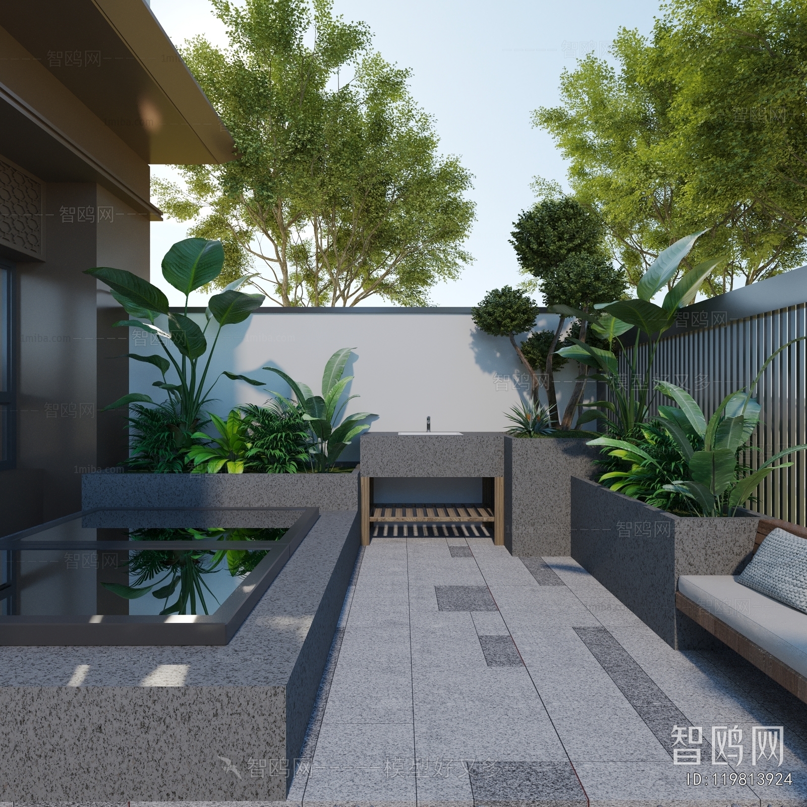 Modern Courtyard/landscape