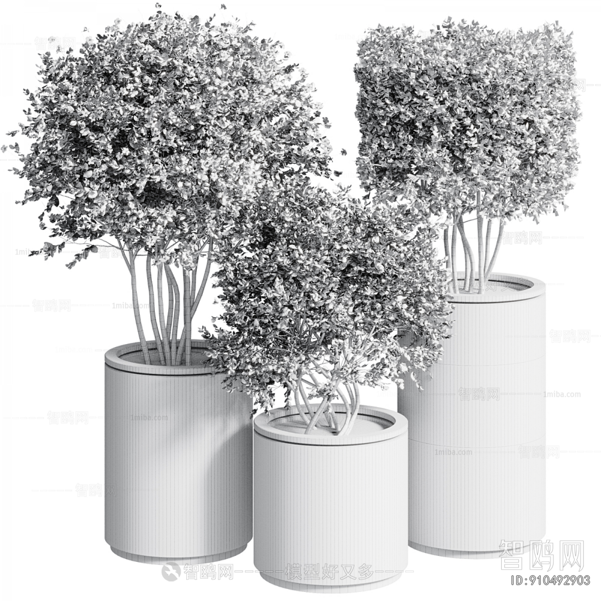 Modern Ground Green Plant Potted Plants