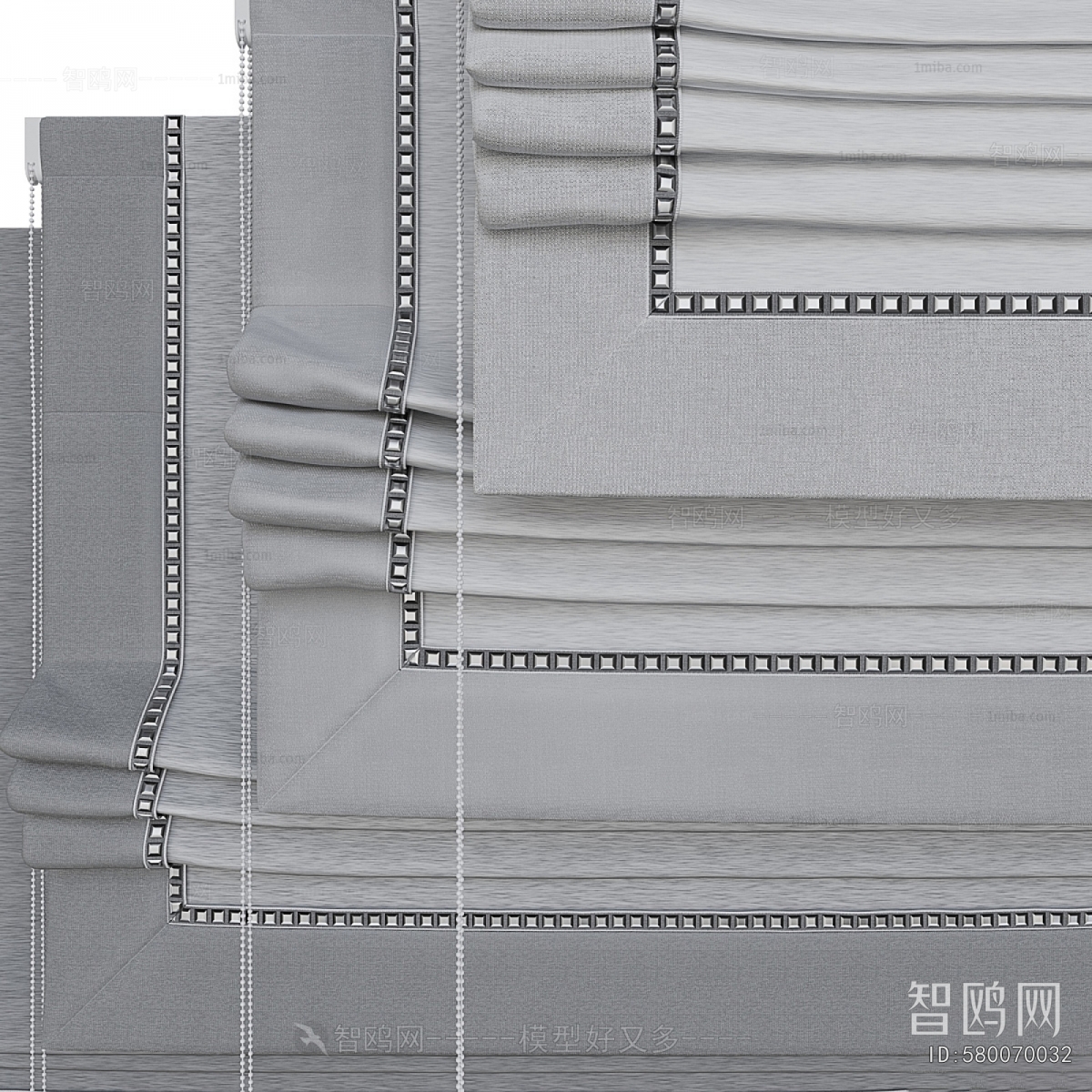 New Chinese Style Roman Curtain