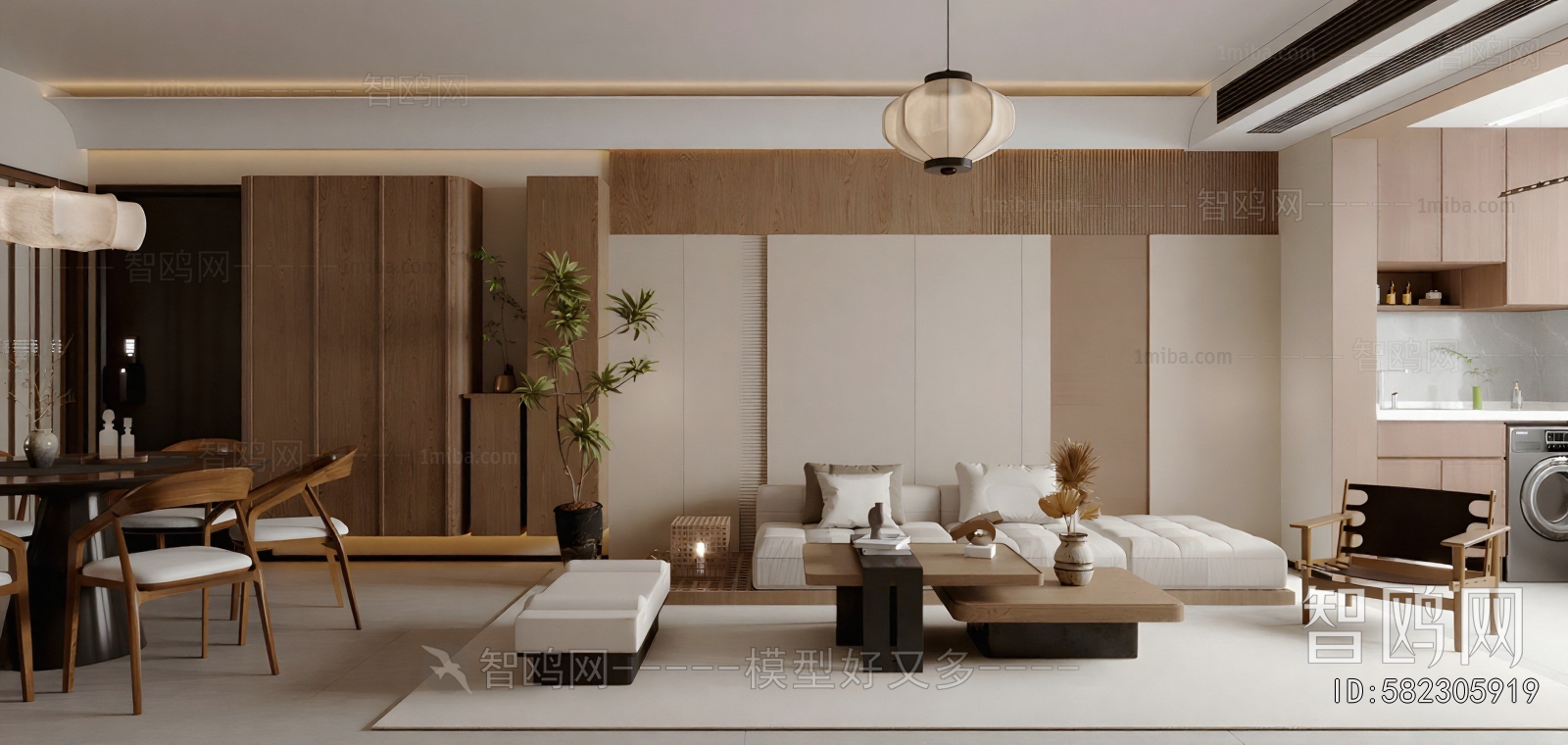 New Chinese Style A Living Room