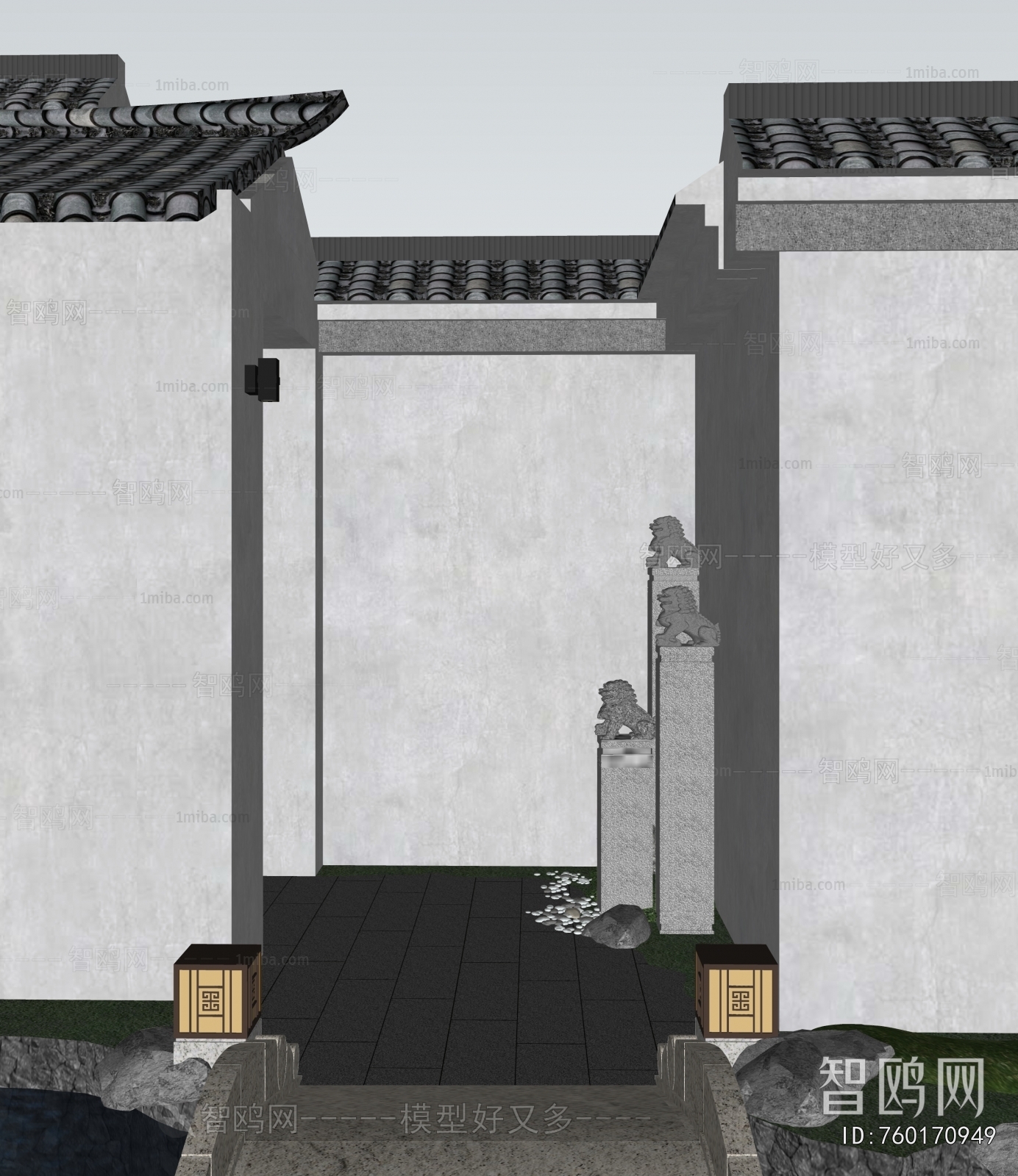 New Chinese Style Courtyard/landscape