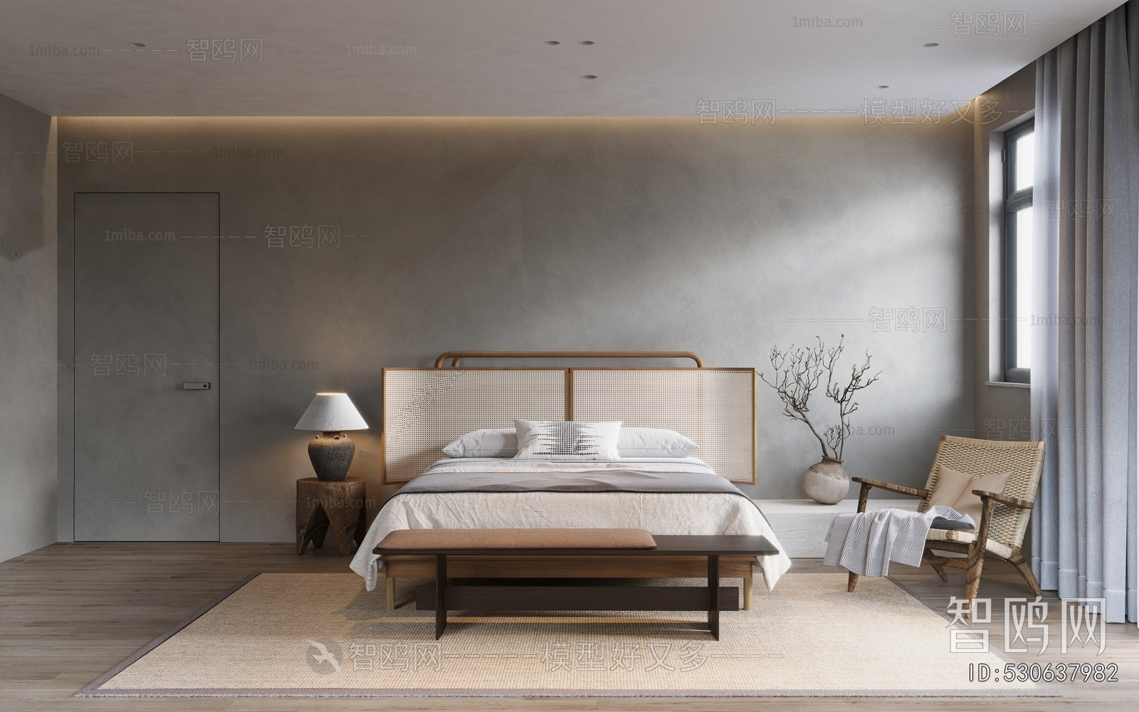 Wabi-sabi Style Bedroom