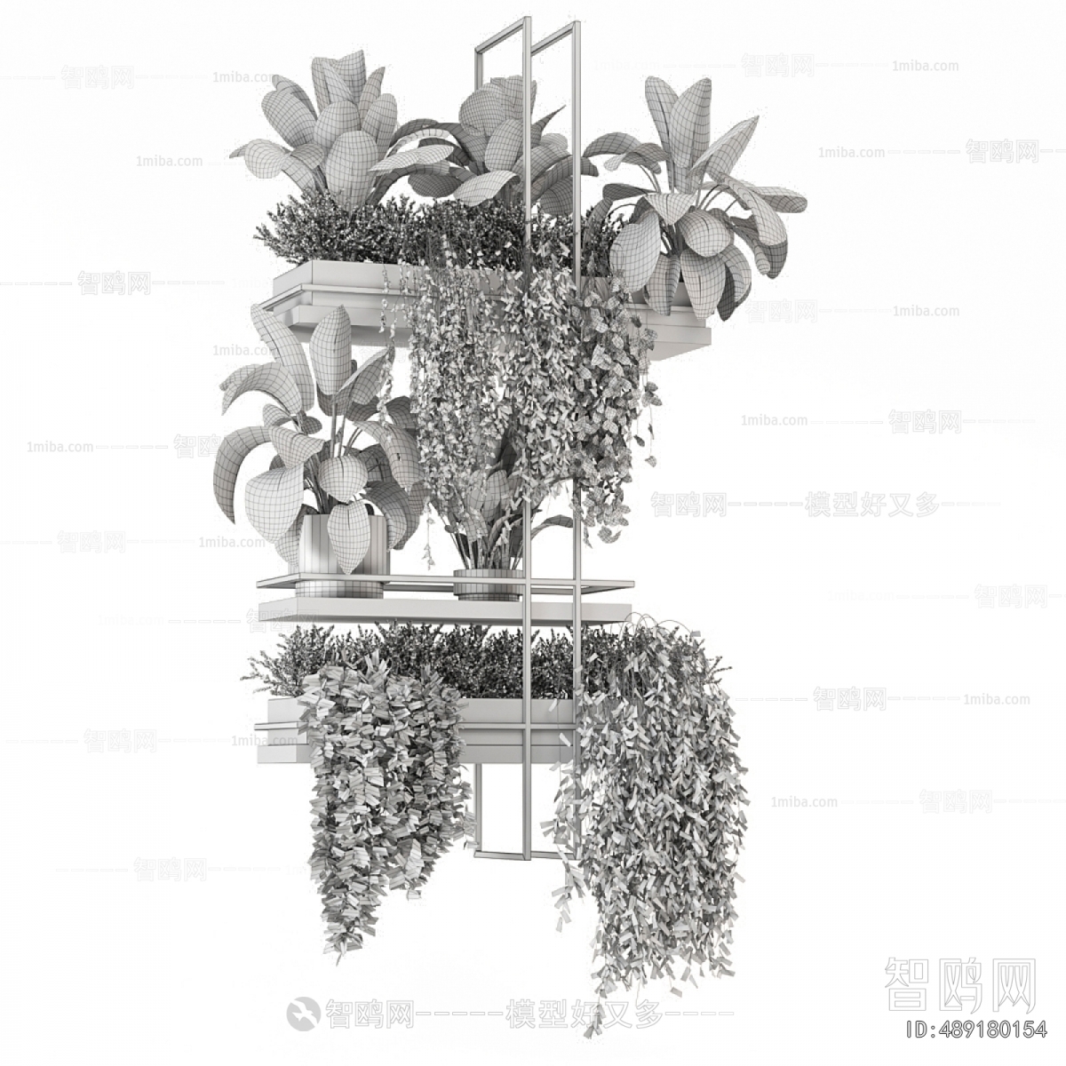 Modern Potted Green Plant