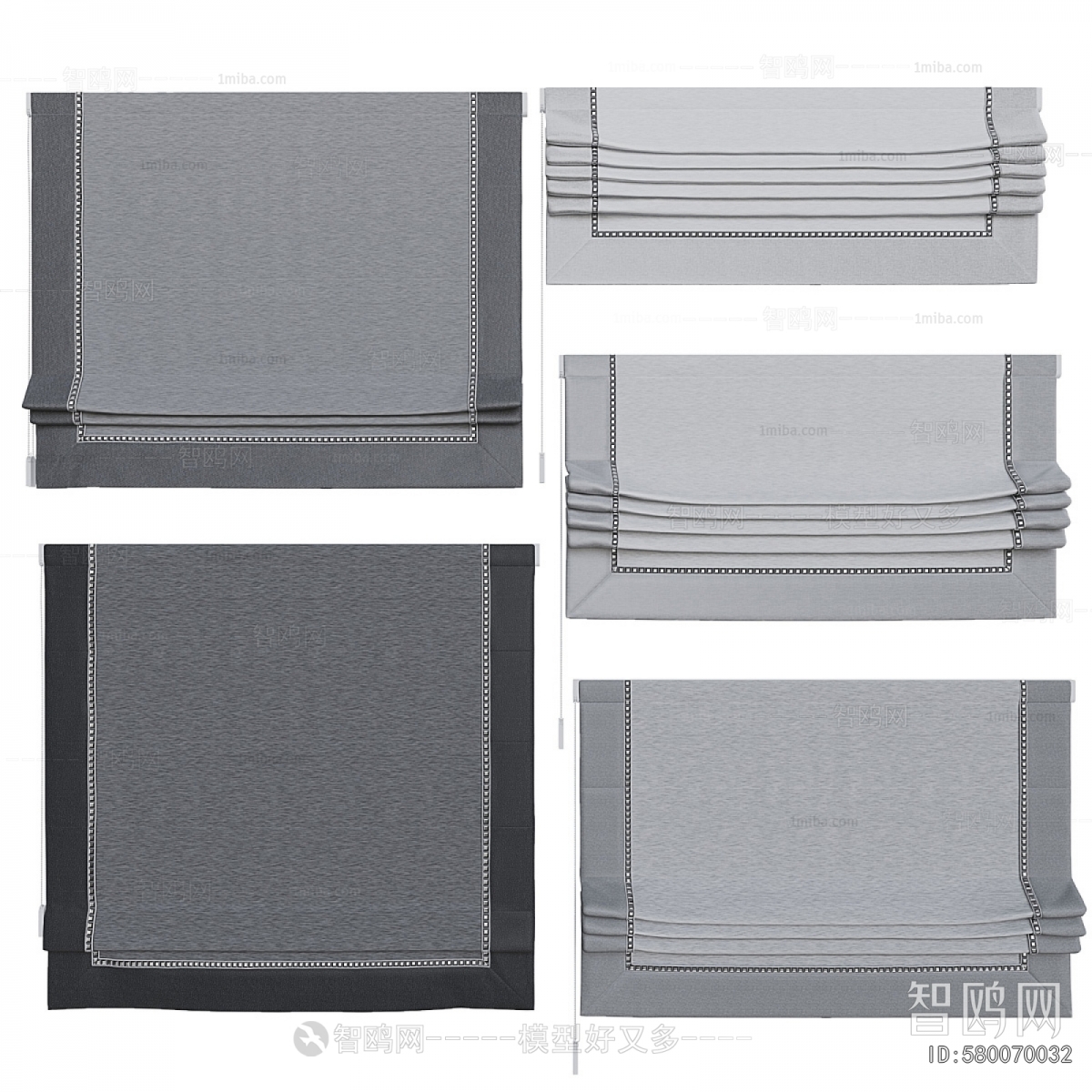 New Chinese Style Roman Curtain