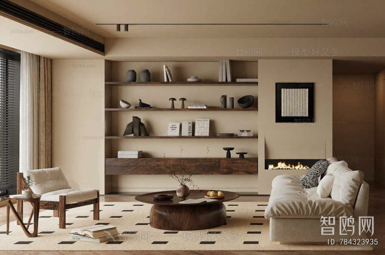 Wabi-sabi Style A Living Room