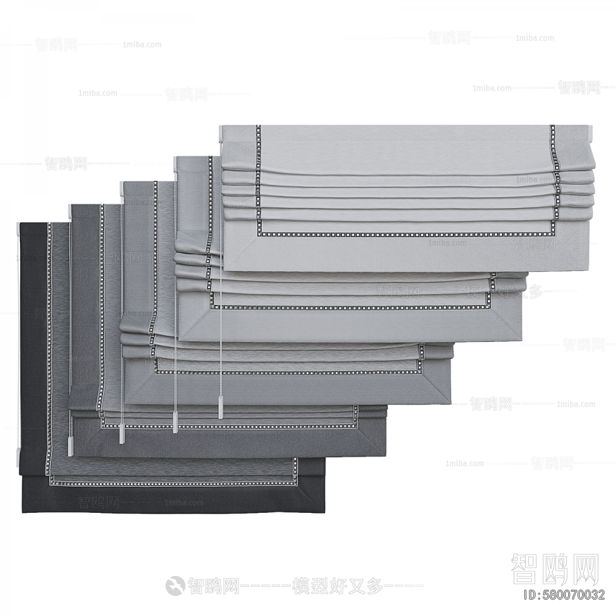 New Chinese Style Roman Curtain