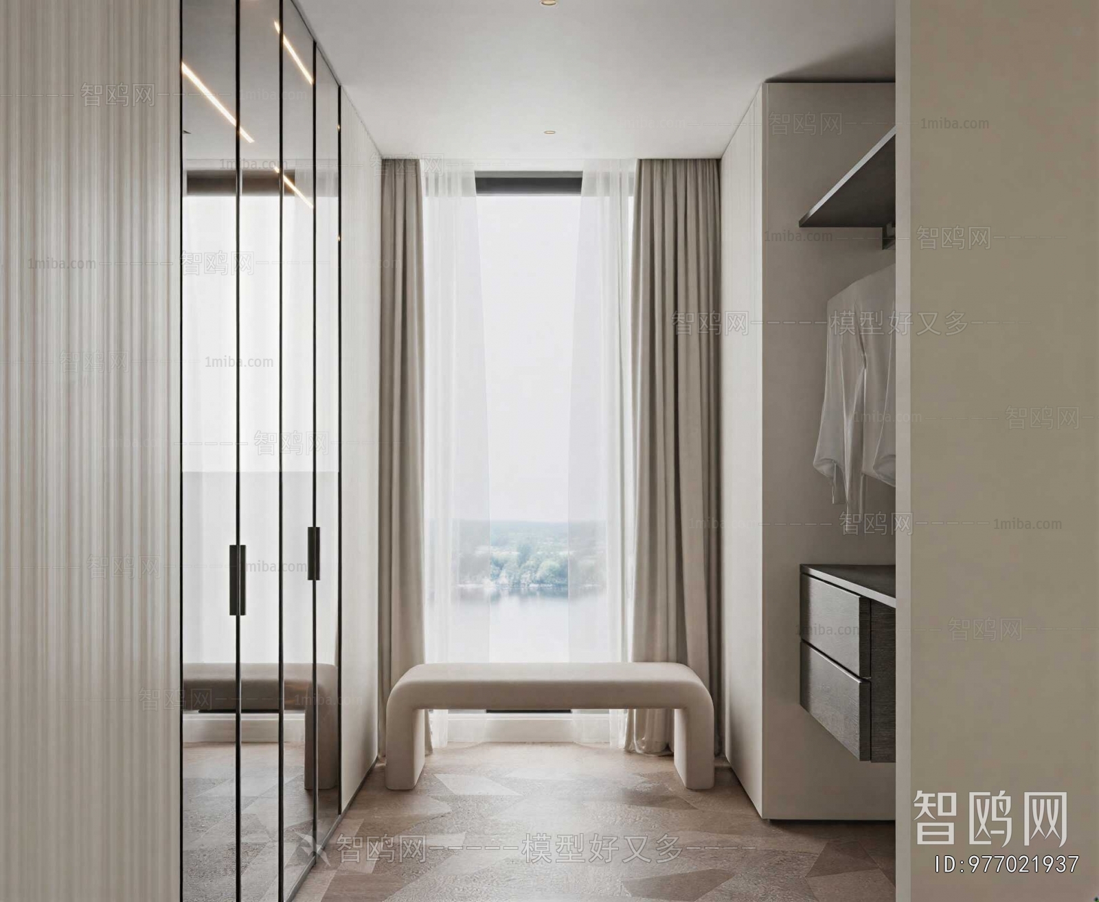 Modern Clothes Storage Area