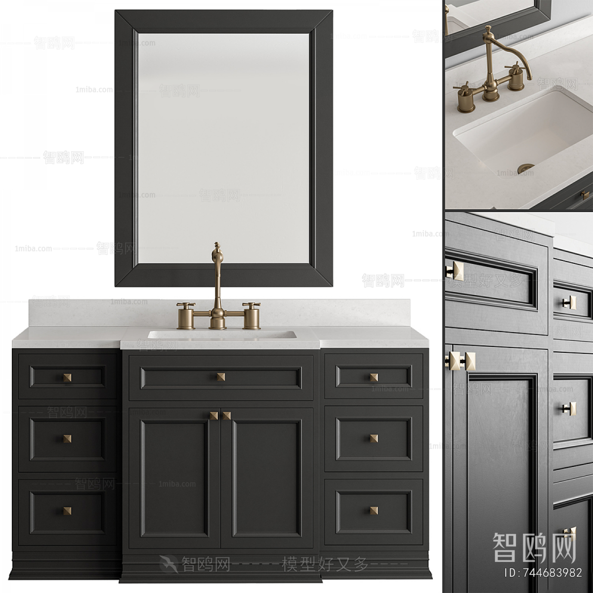 Simple European Style Bathroom Cabinet