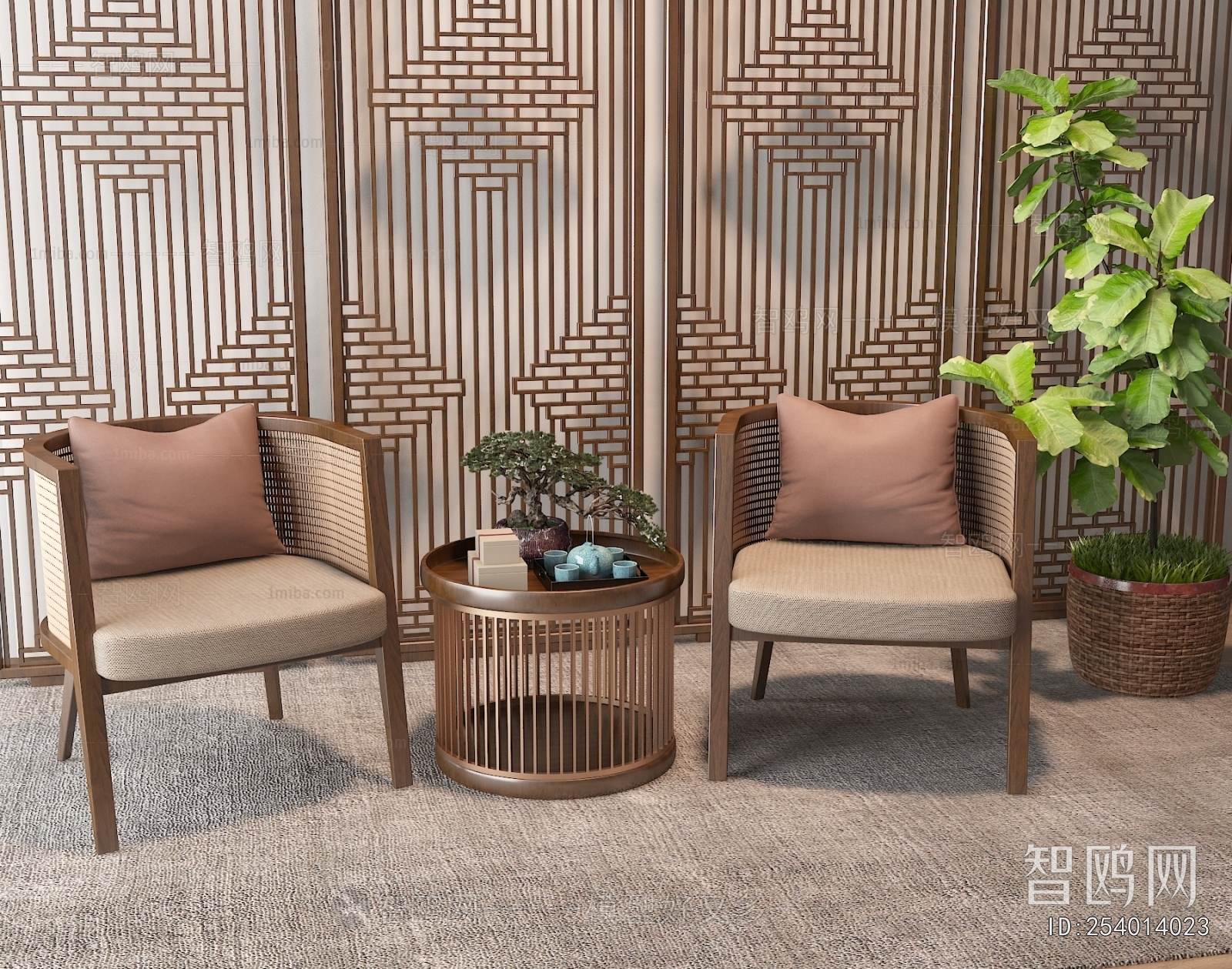 New Chinese Style Lounge Chair