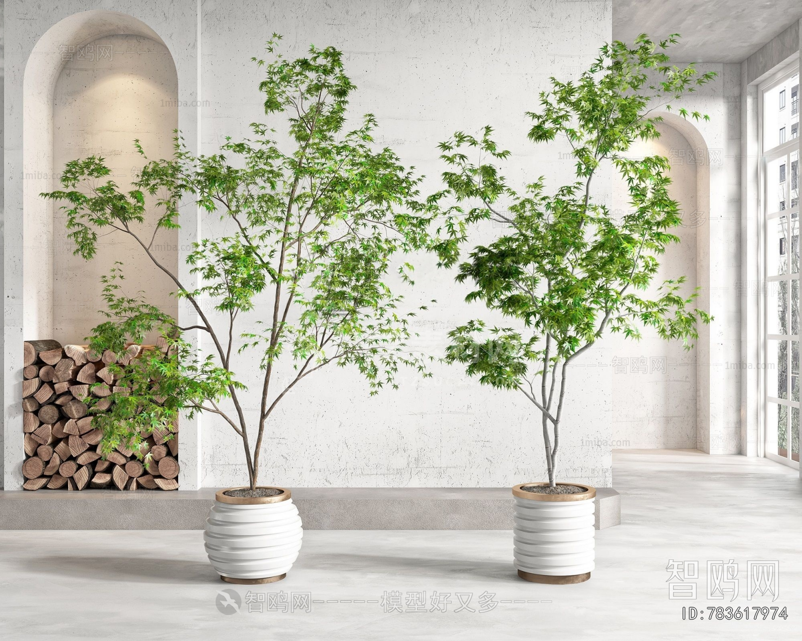 Modern Ground Green Plant Potted Plants