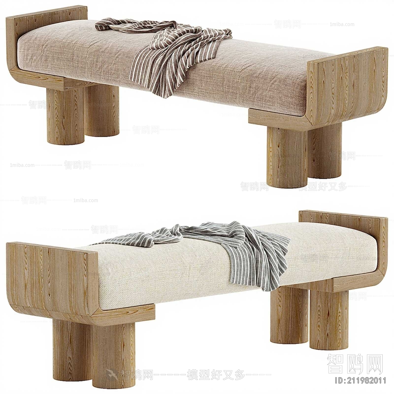 Wabi-sabi Style Bench