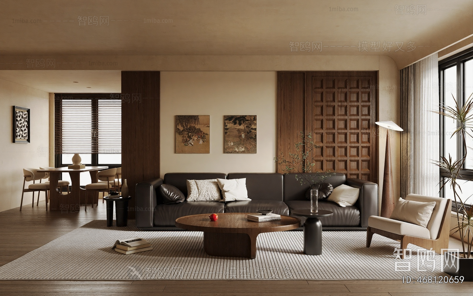 Wabi-sabi Style A Living Room