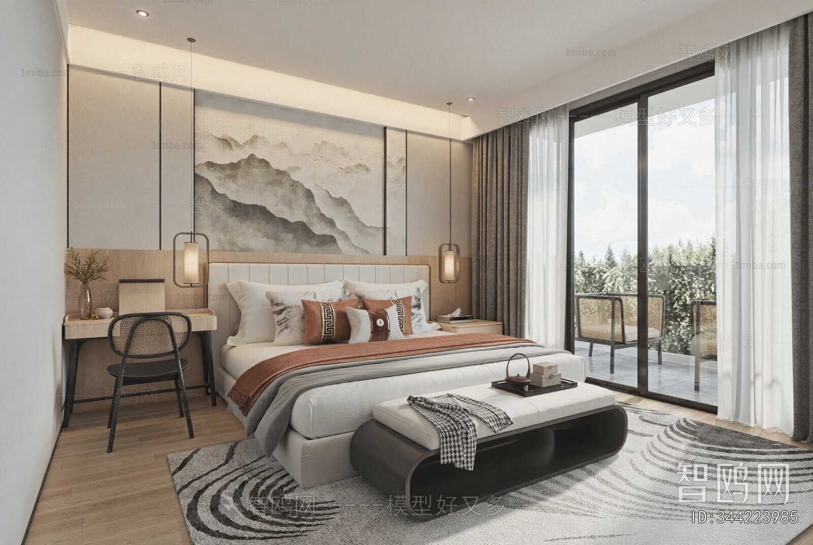 New Chinese Style Bedroom