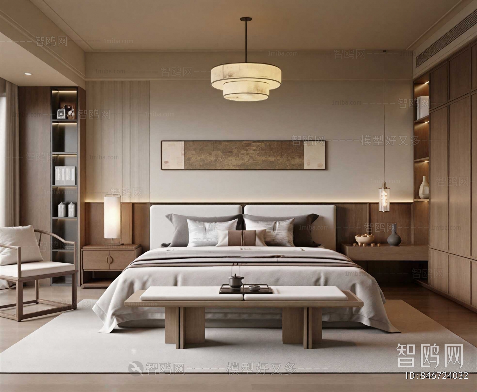 New Chinese Style Bedroom