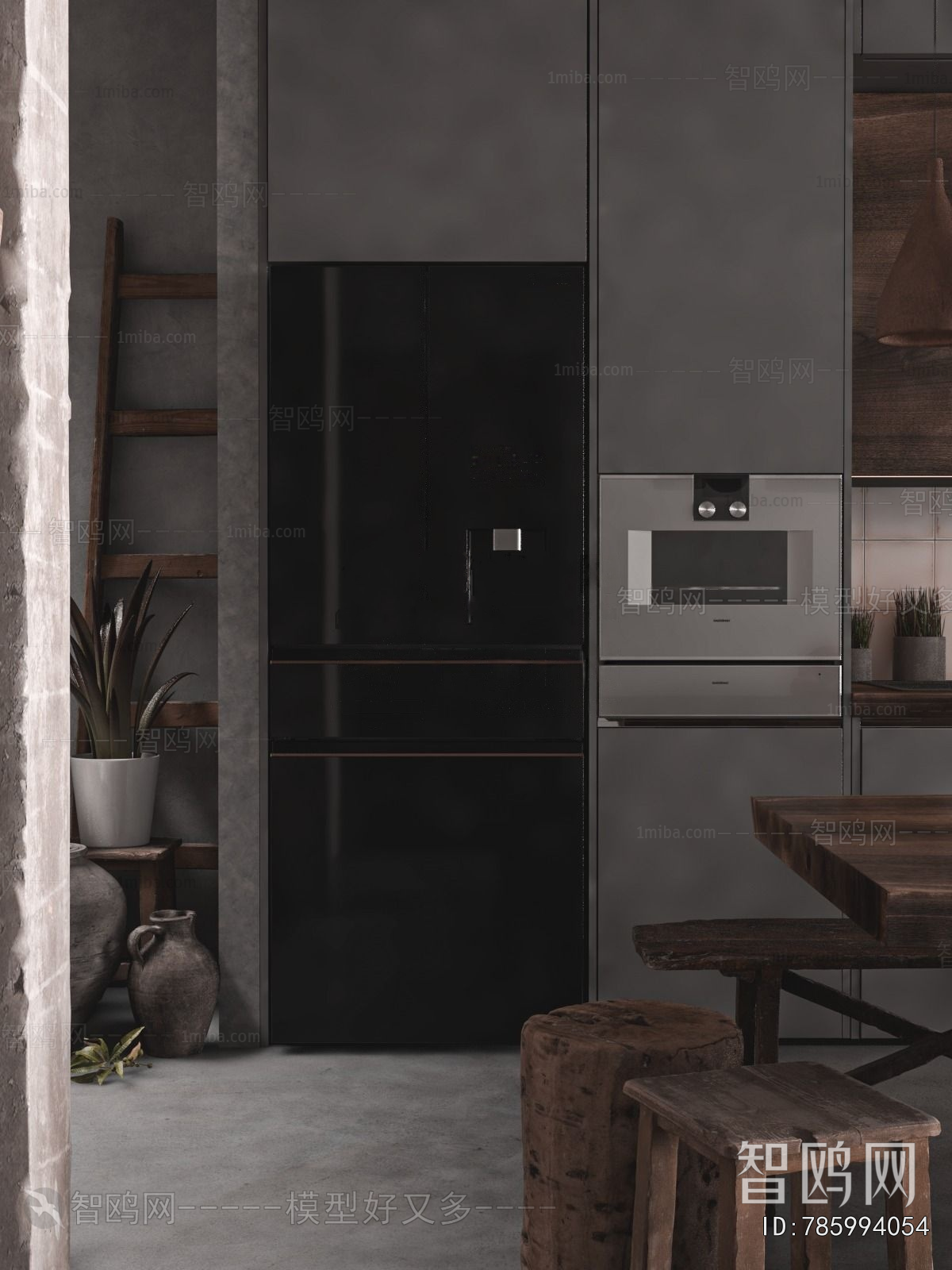 Wabi-sabi Style Open Kitchen