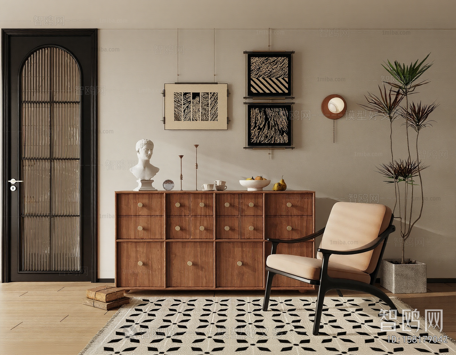 French Style Side Cabinet