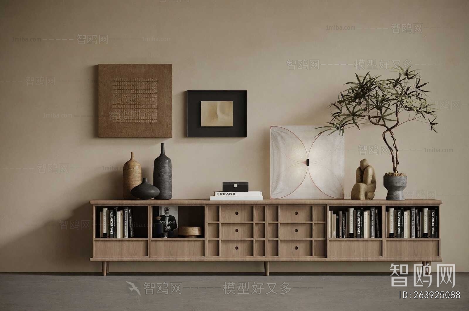 Wabi-sabi Style Bookcase