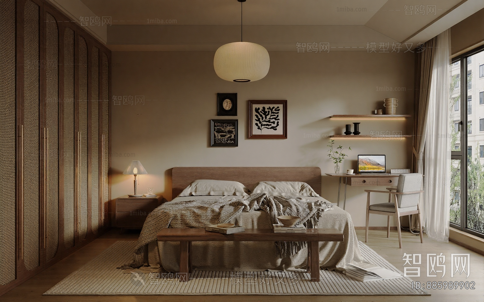 Wabi-sabi Style Bedroom