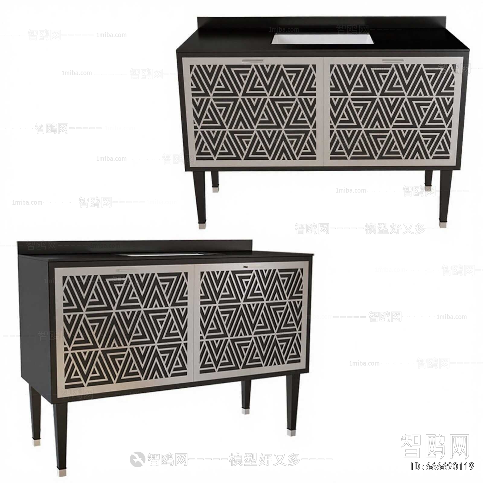 New Chinese Style Bathroom Cabinet