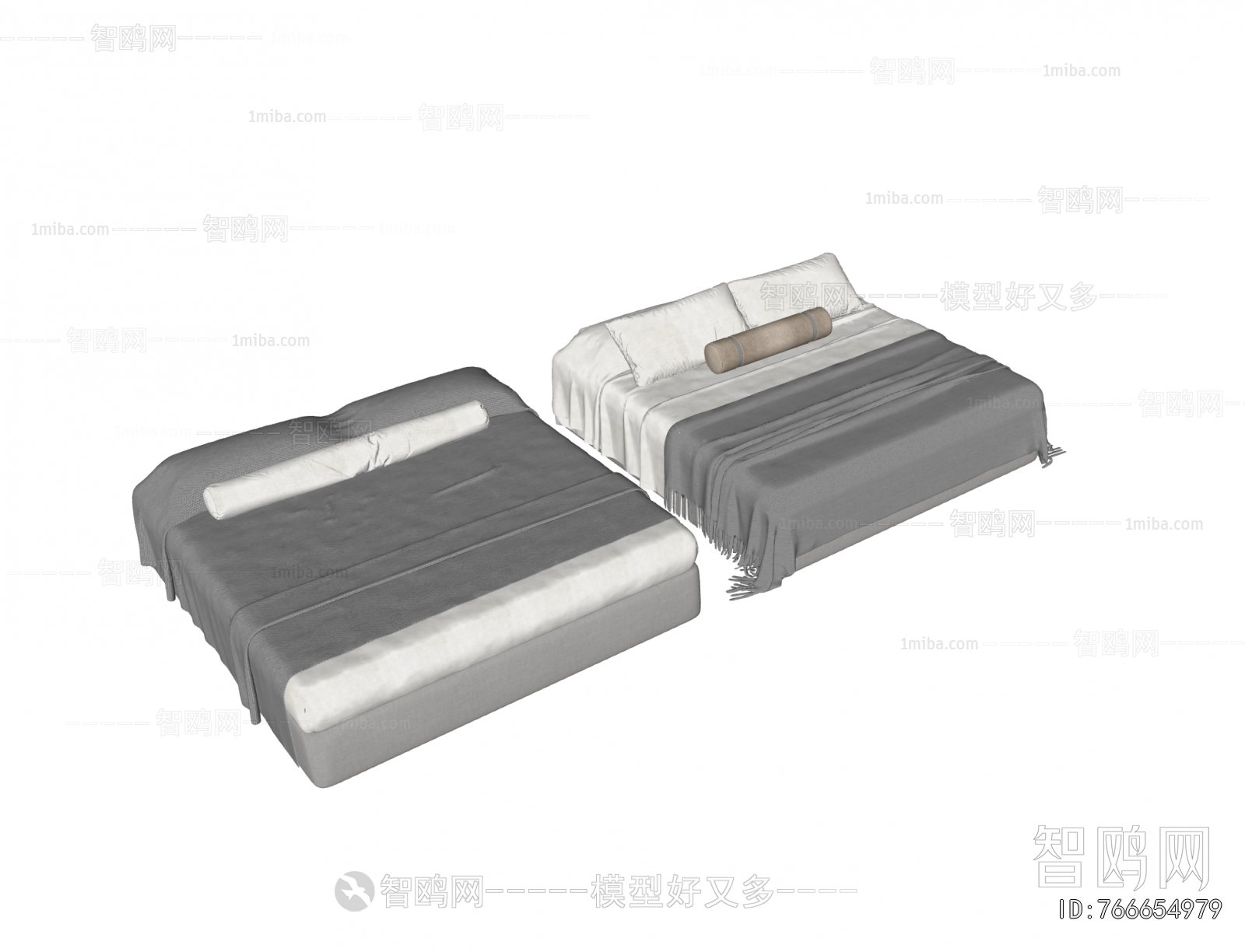 Wabi-sabi Style Double Bed