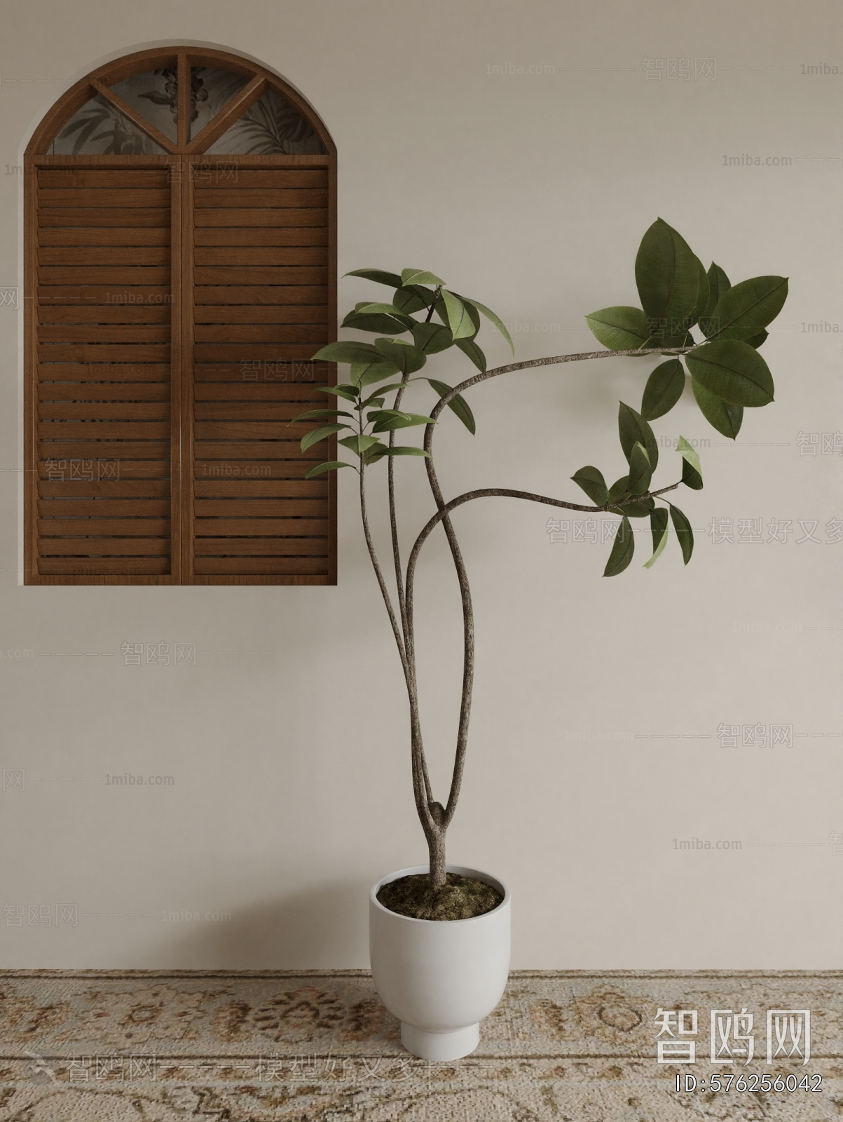 Modern Ground Green Plant Potted Plants