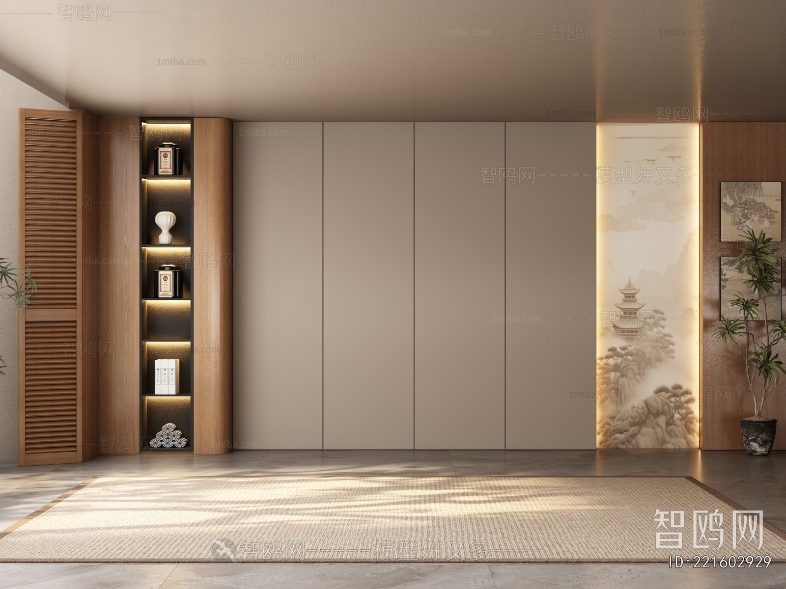 New Chinese Style TV Wall