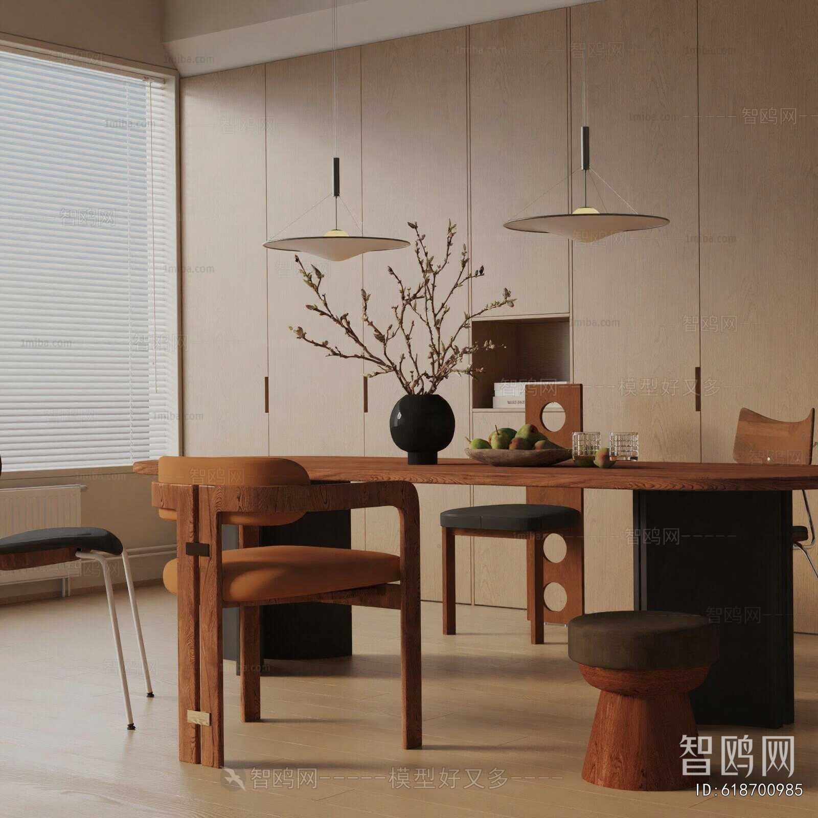 Wabi-sabi Style Dining Room