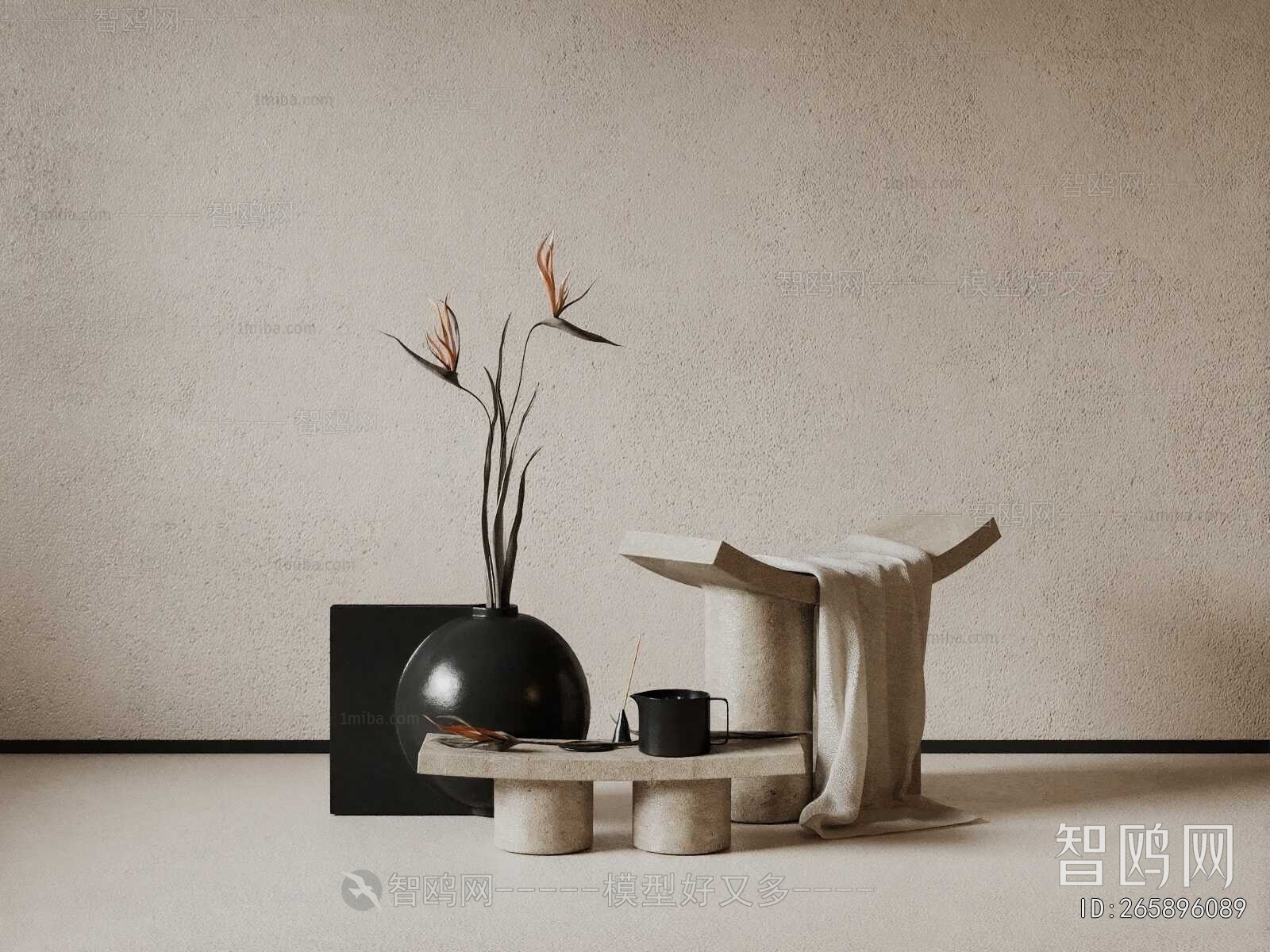 Wabi-sabi Style Stool