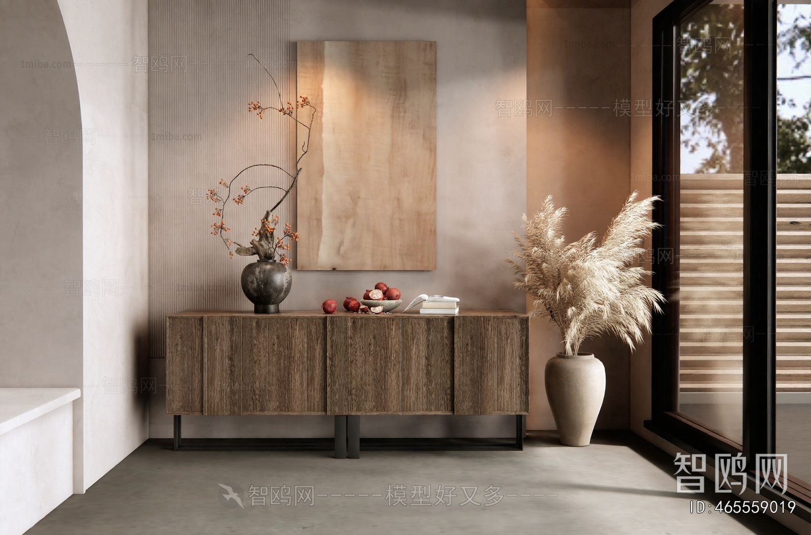 Wabi-sabi Style Entrance Cabinet