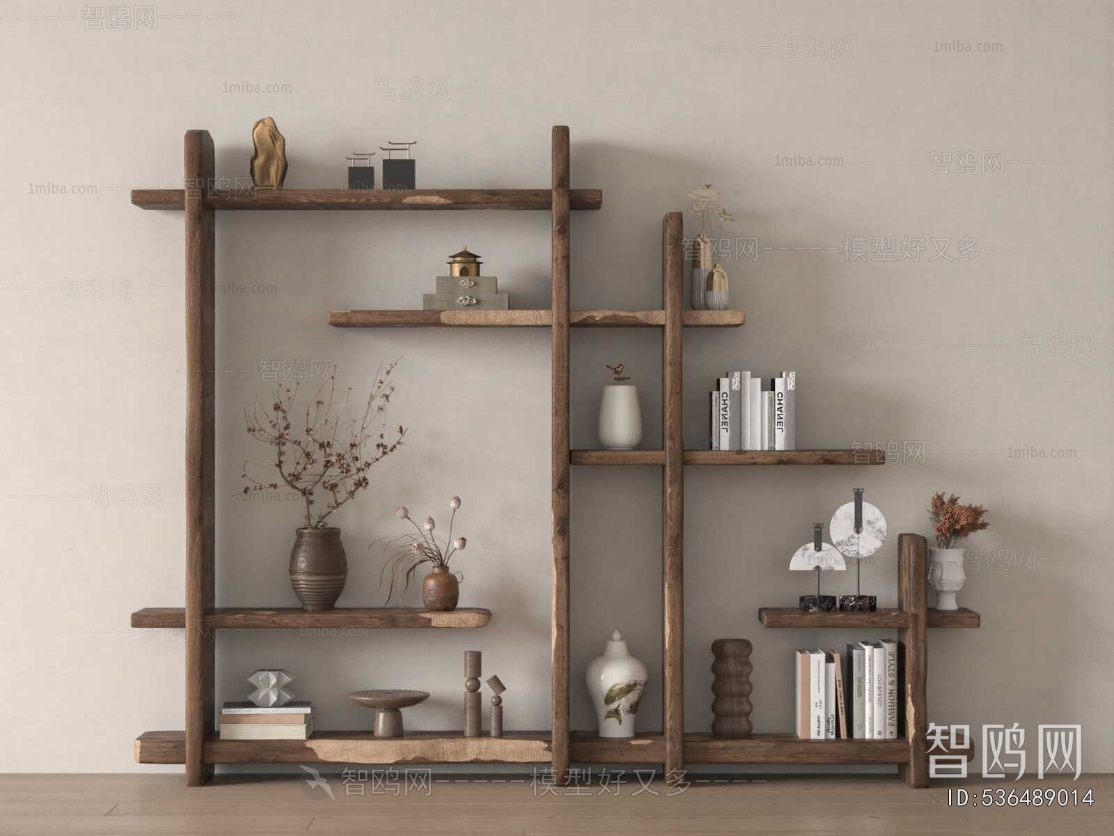 Wabi-sabi Style Shelving