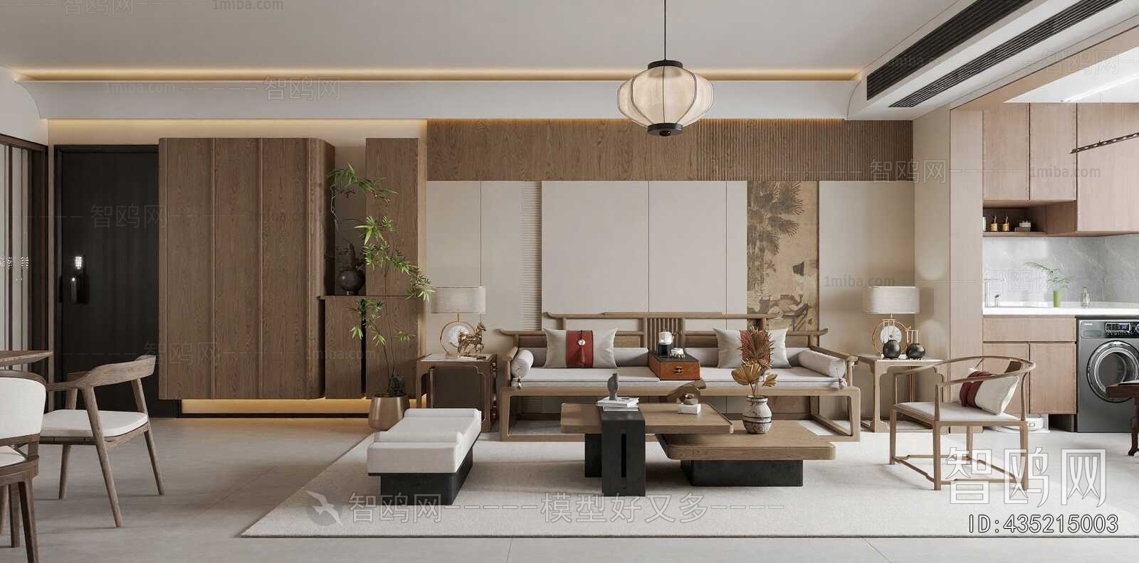 New Chinese Style A Living Room