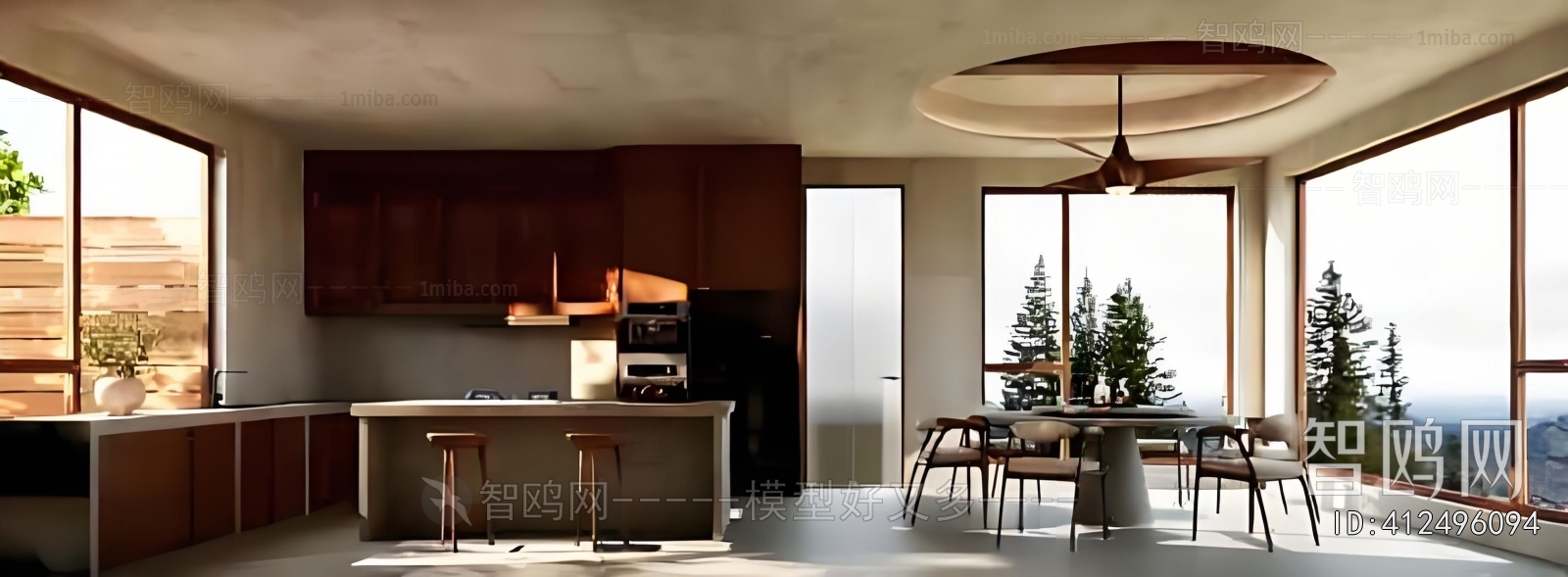 Wabi-sabi Style Dining Room