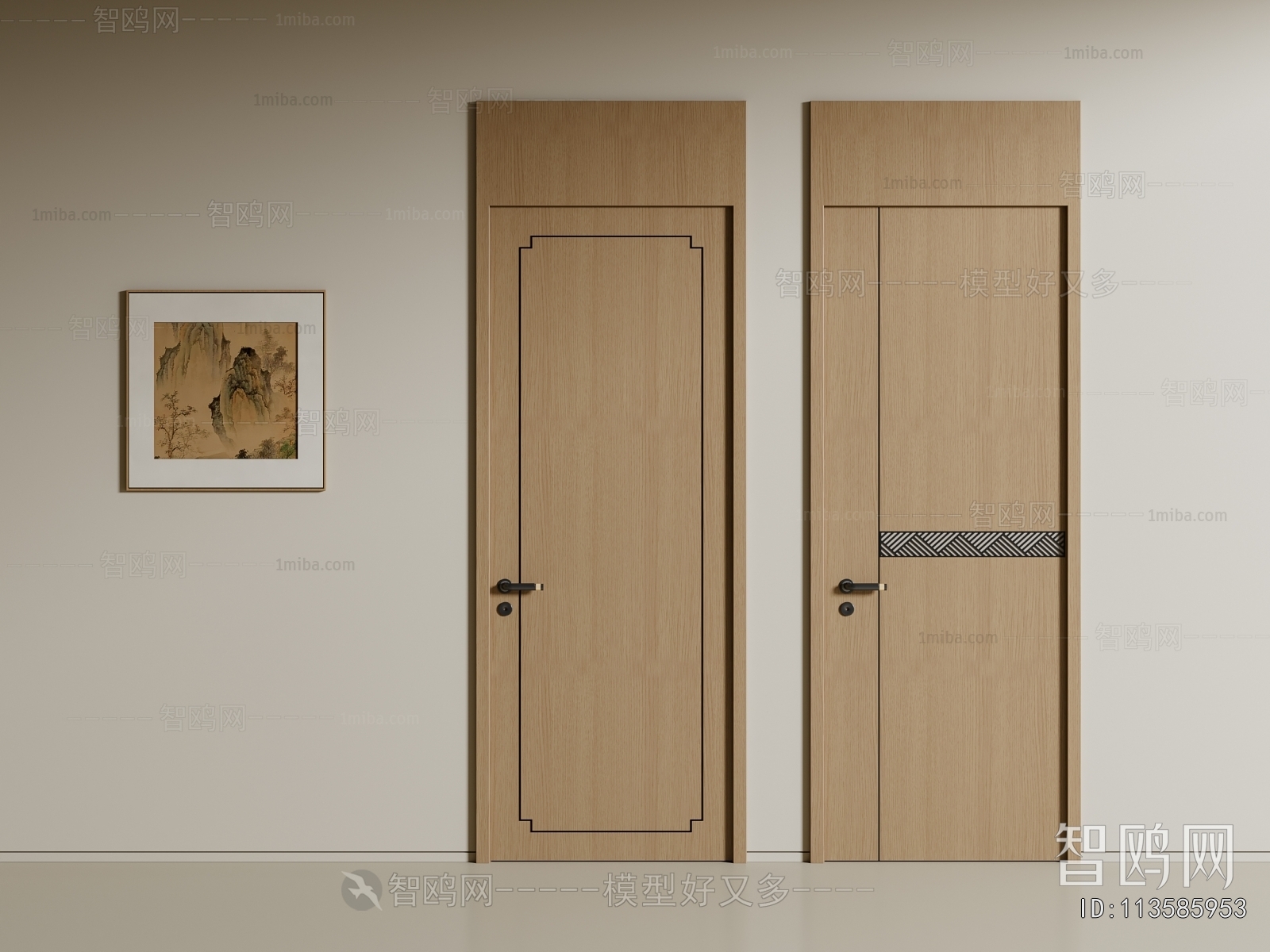 New Chinese Style Single Door