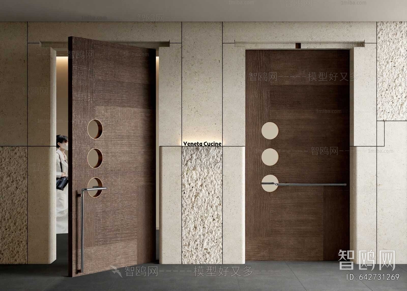 Wabi-sabi Style Single Door