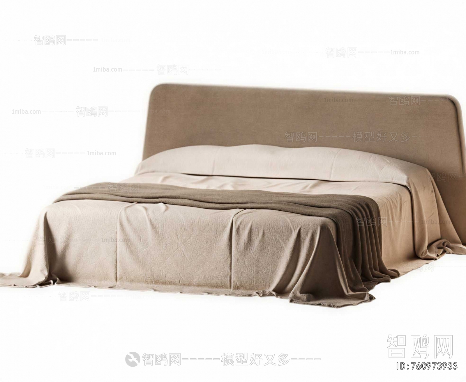 Wabi-sabi Style Double Bed