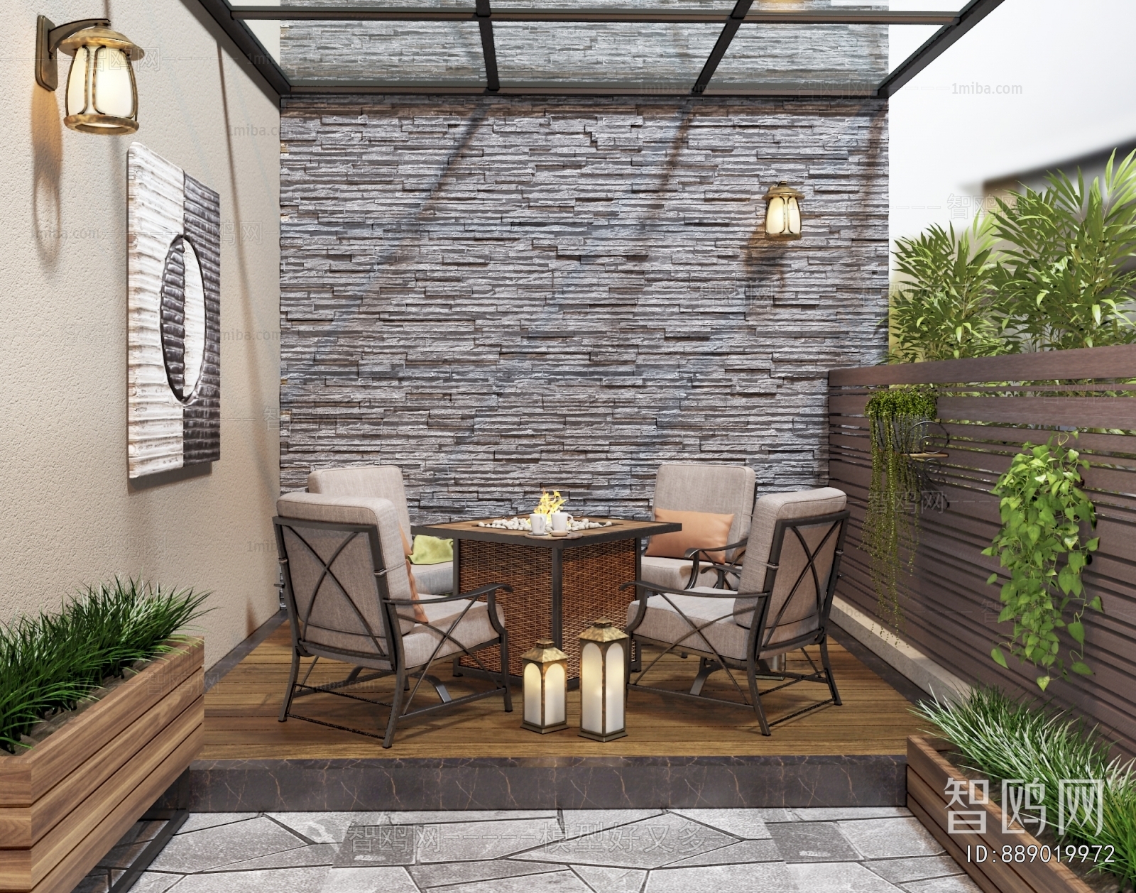 Modern Courtyard/landscape